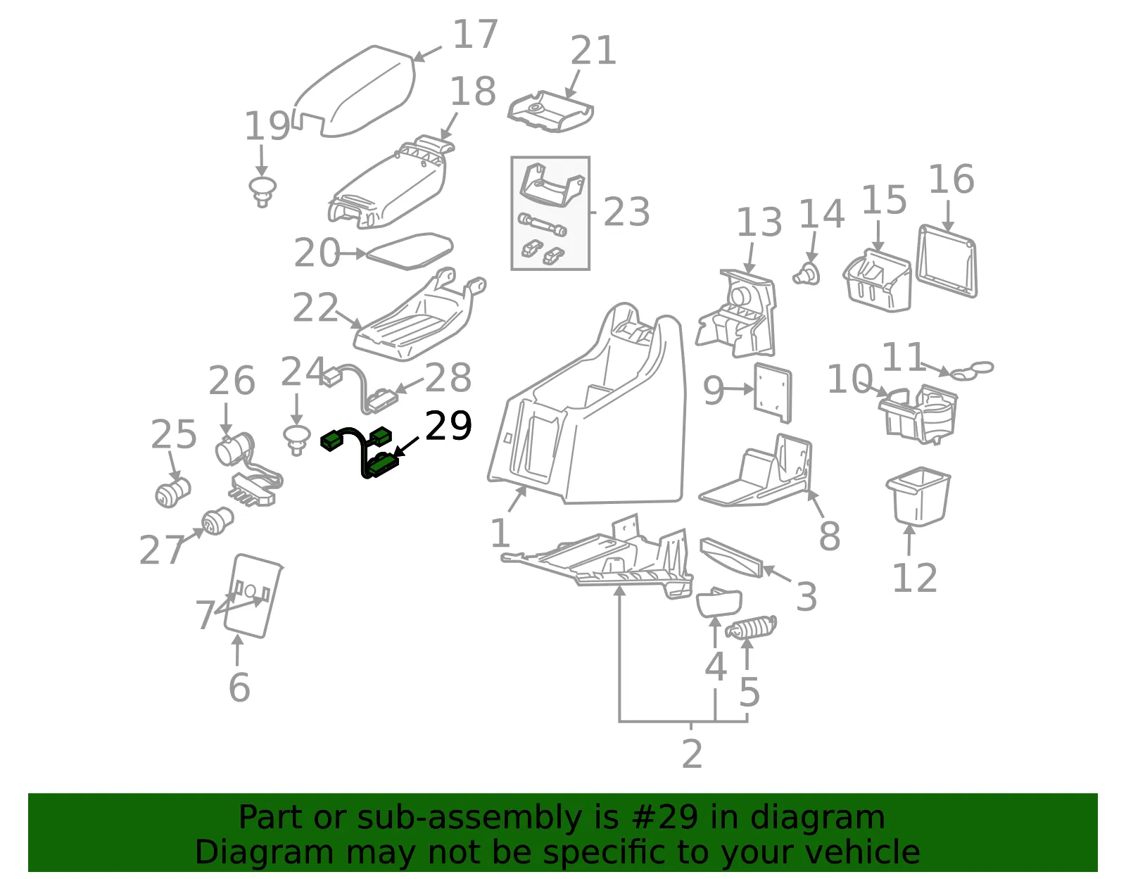 Console Wiring Harness - Volvo (30782846) - view 2