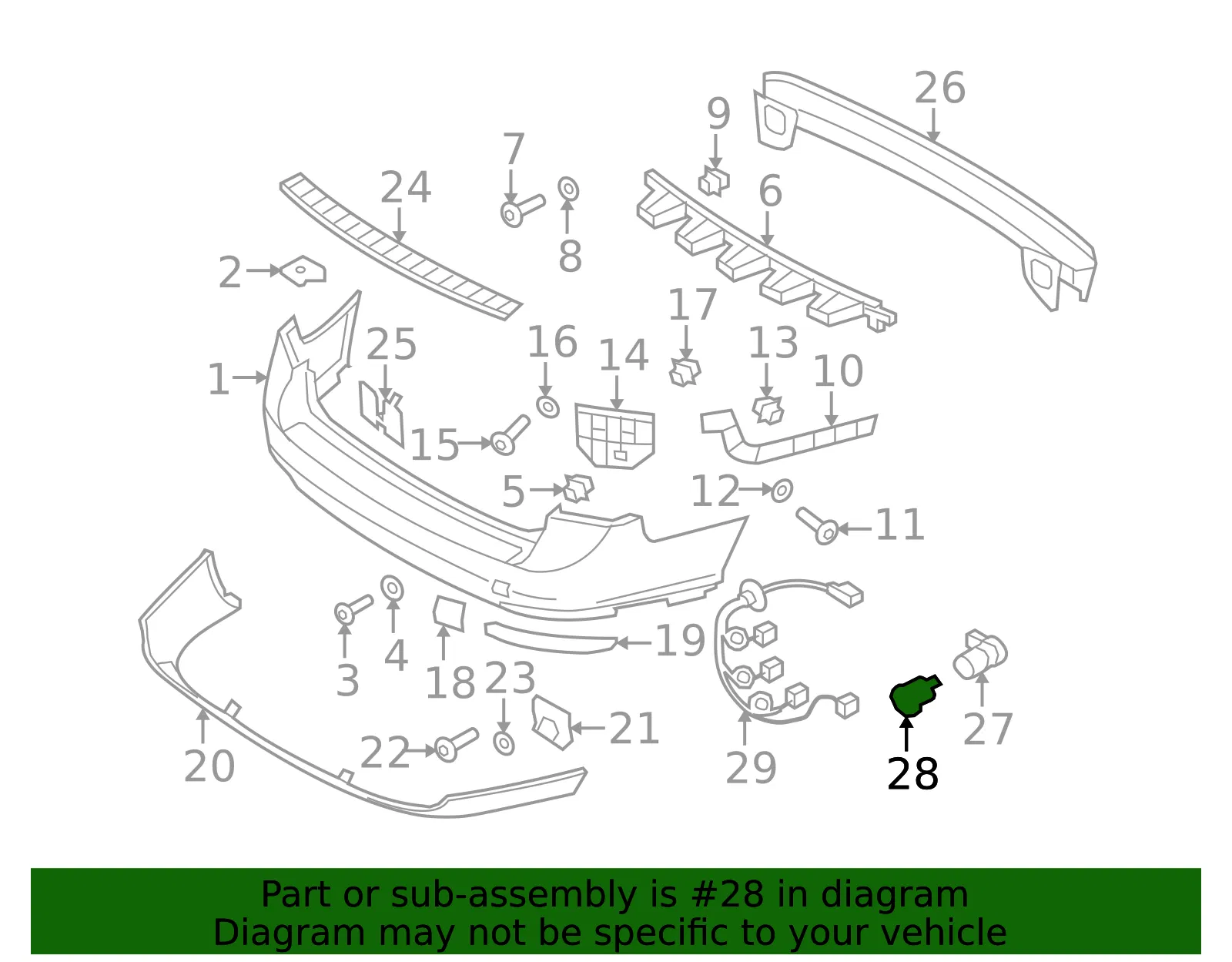Parking Aid Sensor Bracket - Volvo (30786089) - view 2