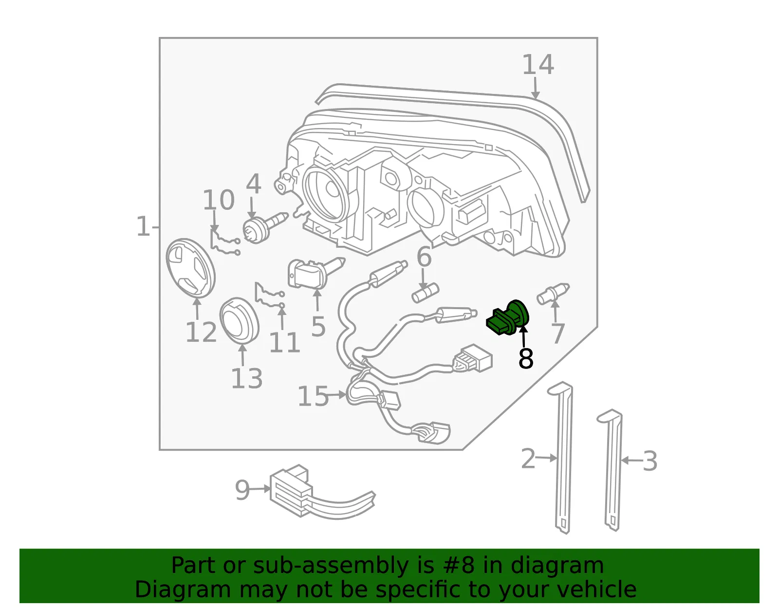 Headlight Socket - Volvo (30791033) - view 2