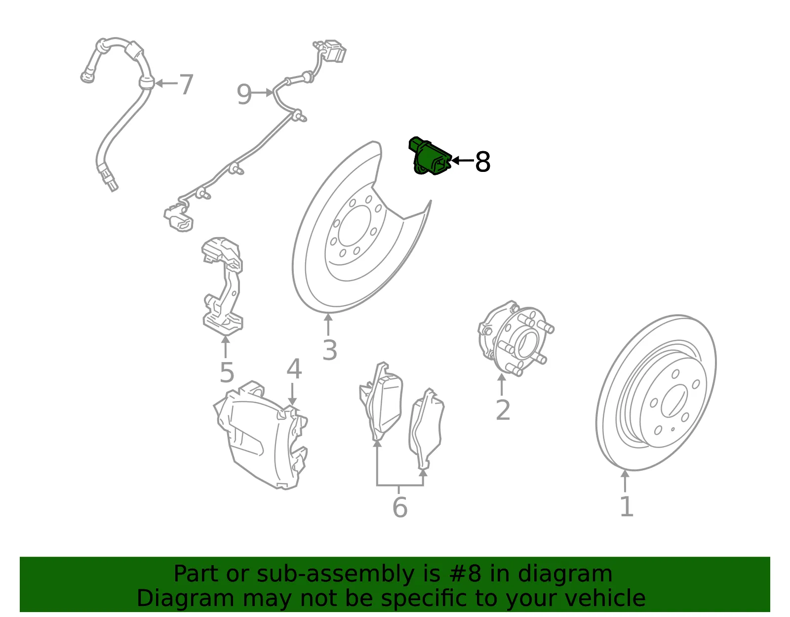 ABS Wheel Speed Sensor - Volvo (30793635) - view 2
