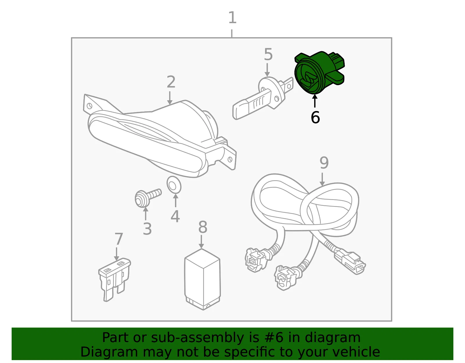 Fog Light Socket - Volvo (30795071) - view 3
