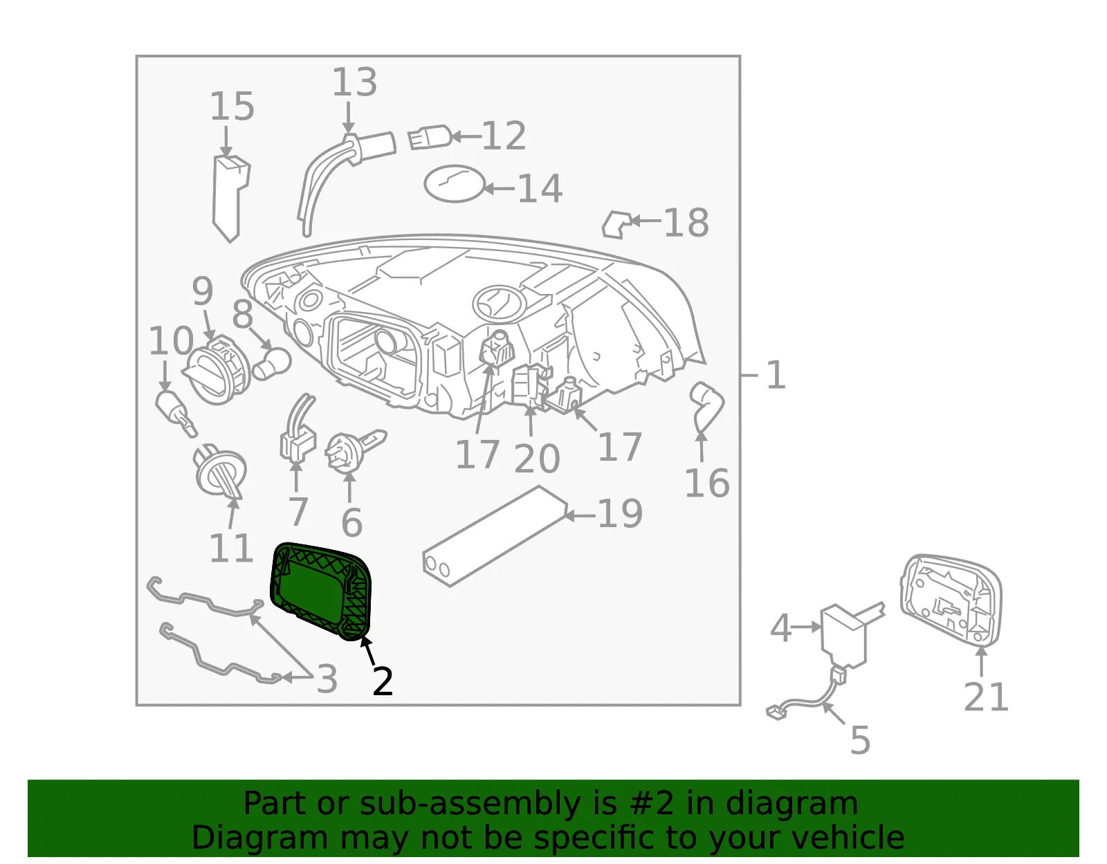 Headlight Bulb Cap - Volvo (30796943) - view 2