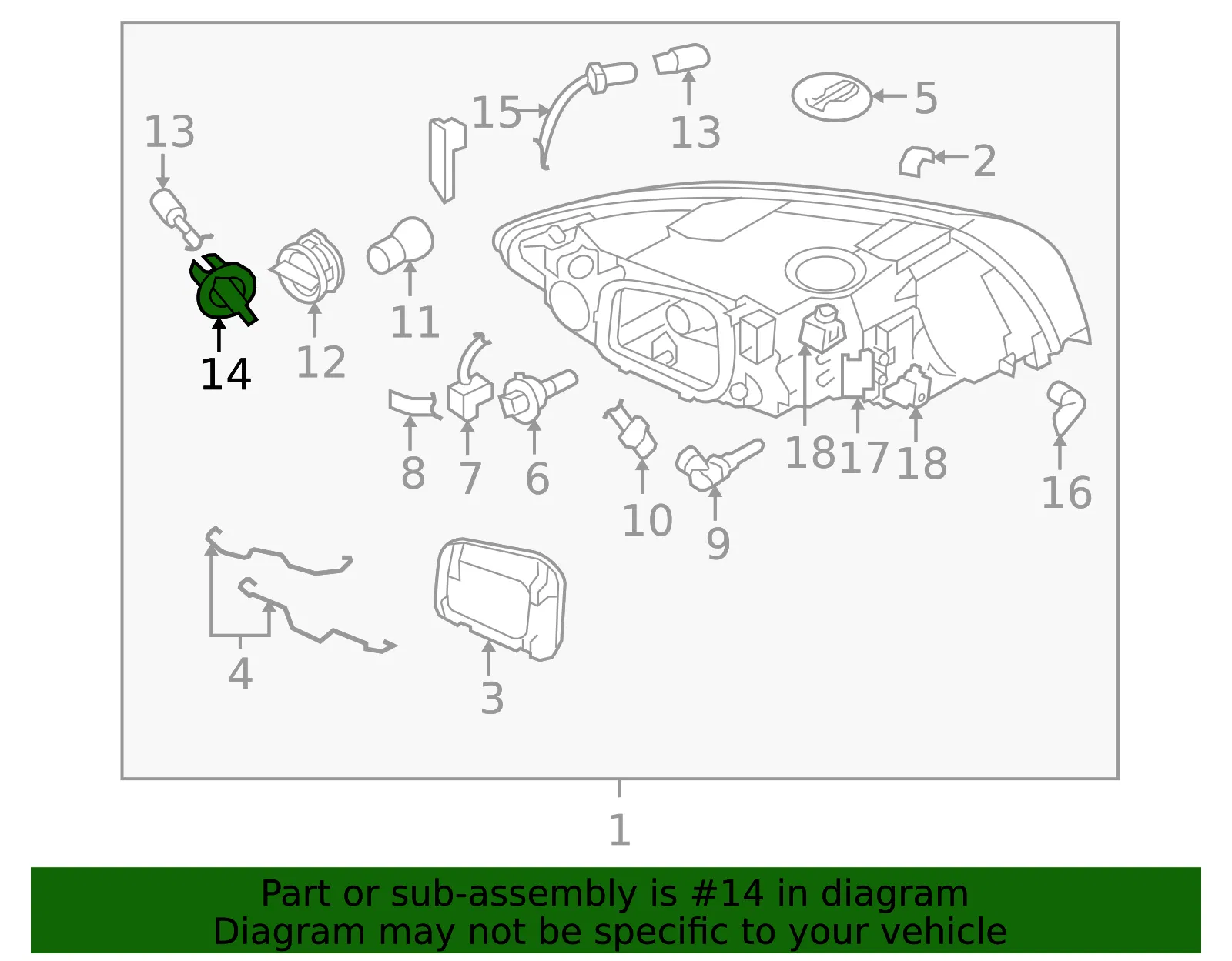Corner Lamp Bulb Socket - Volvo (30796946) - view 2