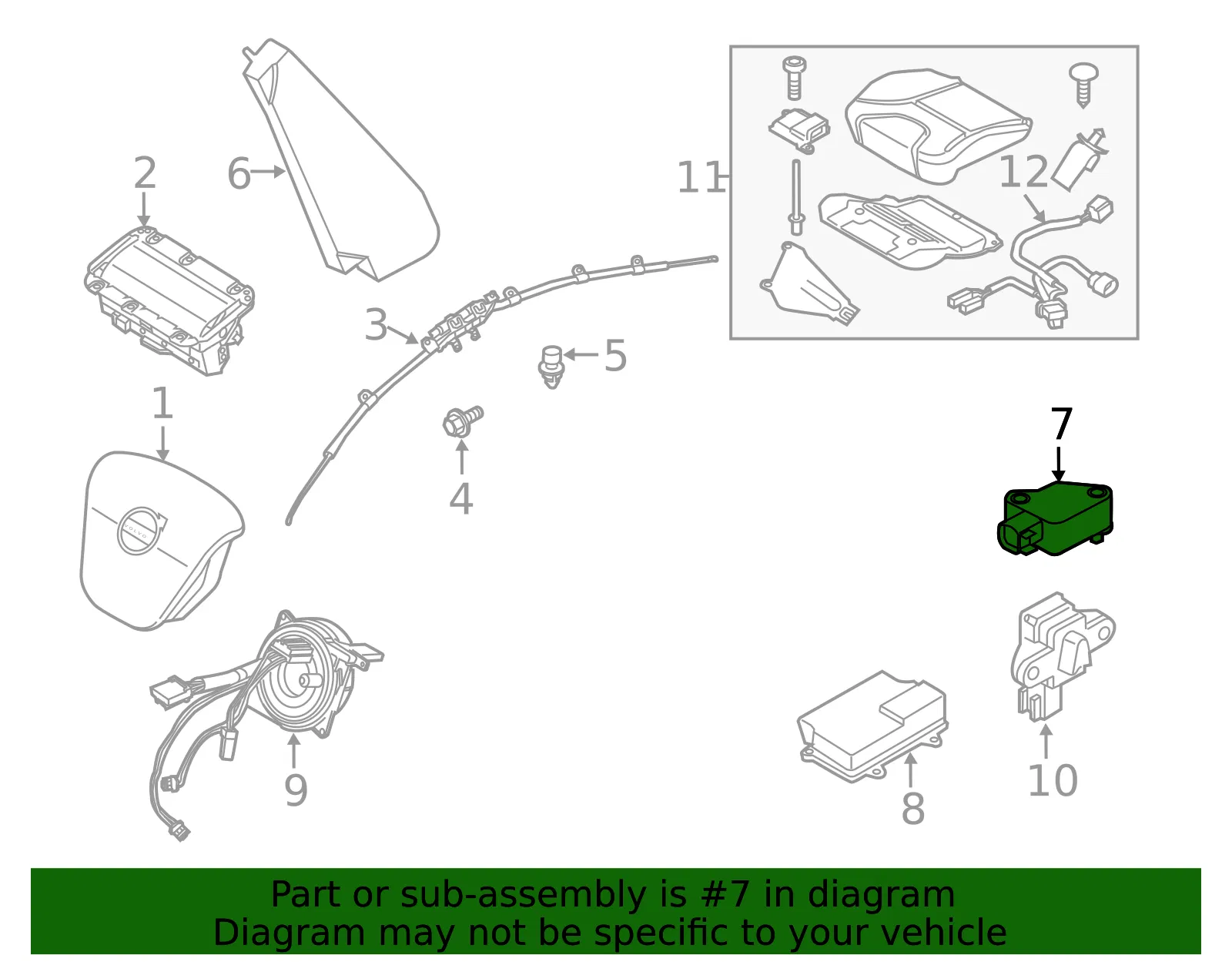 Side Sensor - Volvo (30798032) - view 3