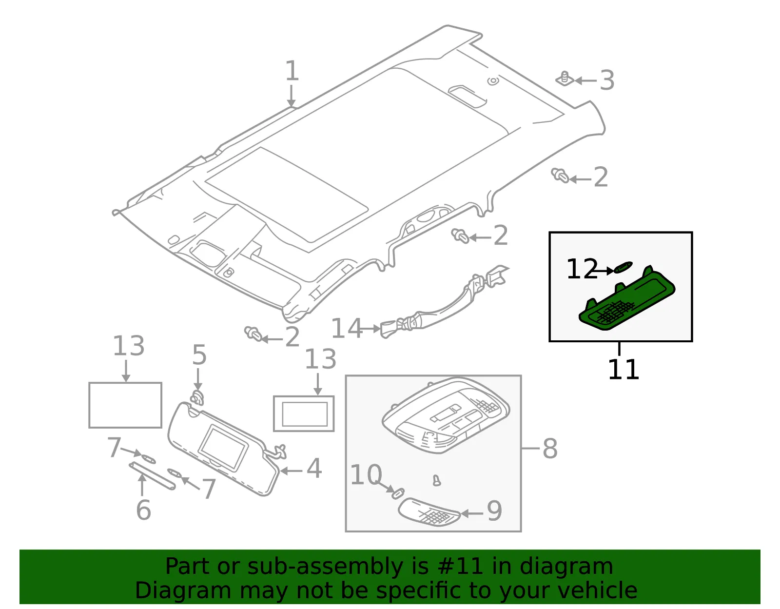 Cargo Area Light - Volvo (30809539) - view 2