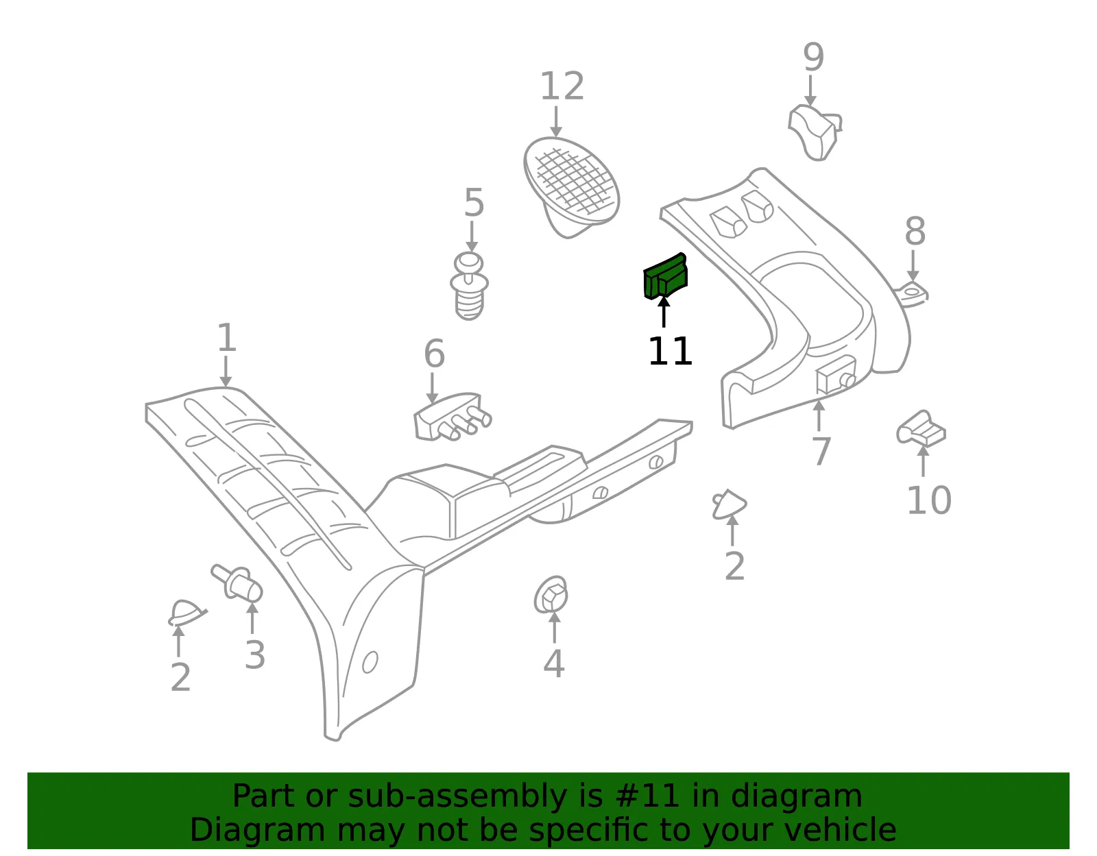 Cargo Area Light - Volvo (30816113) - view 2