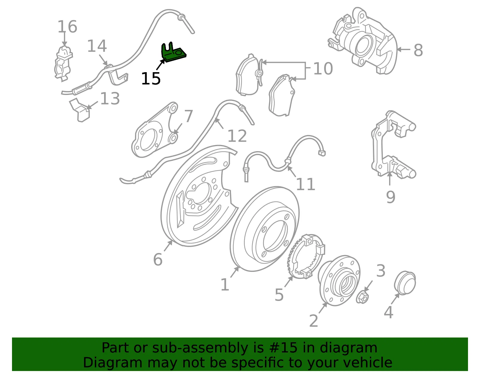 ABS Wheel Speed Sensor Bracket - Volvo (30850025) - view 2