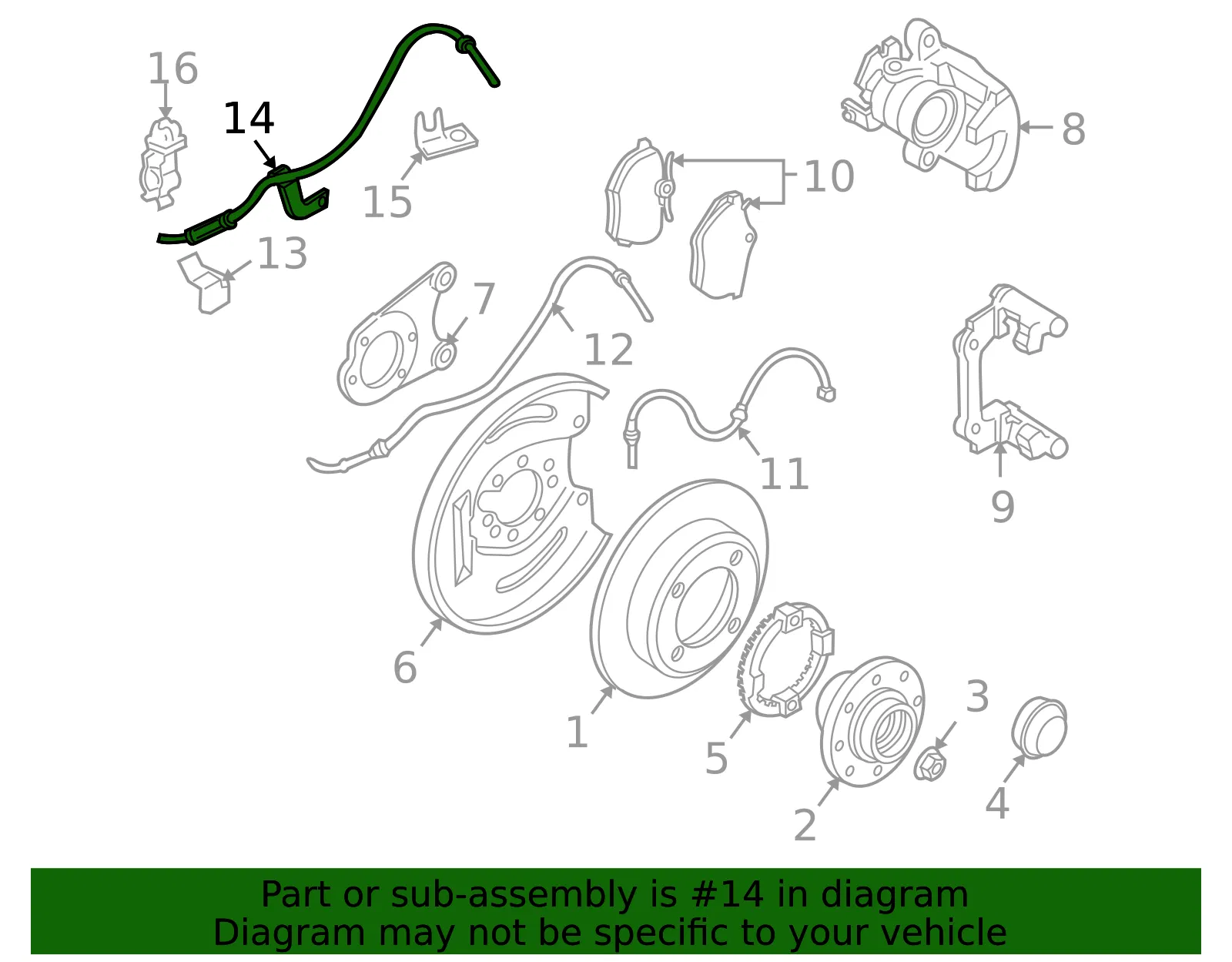ABS Wheel Speed Sensor Bracket - Volvo (30850028) - view 2
