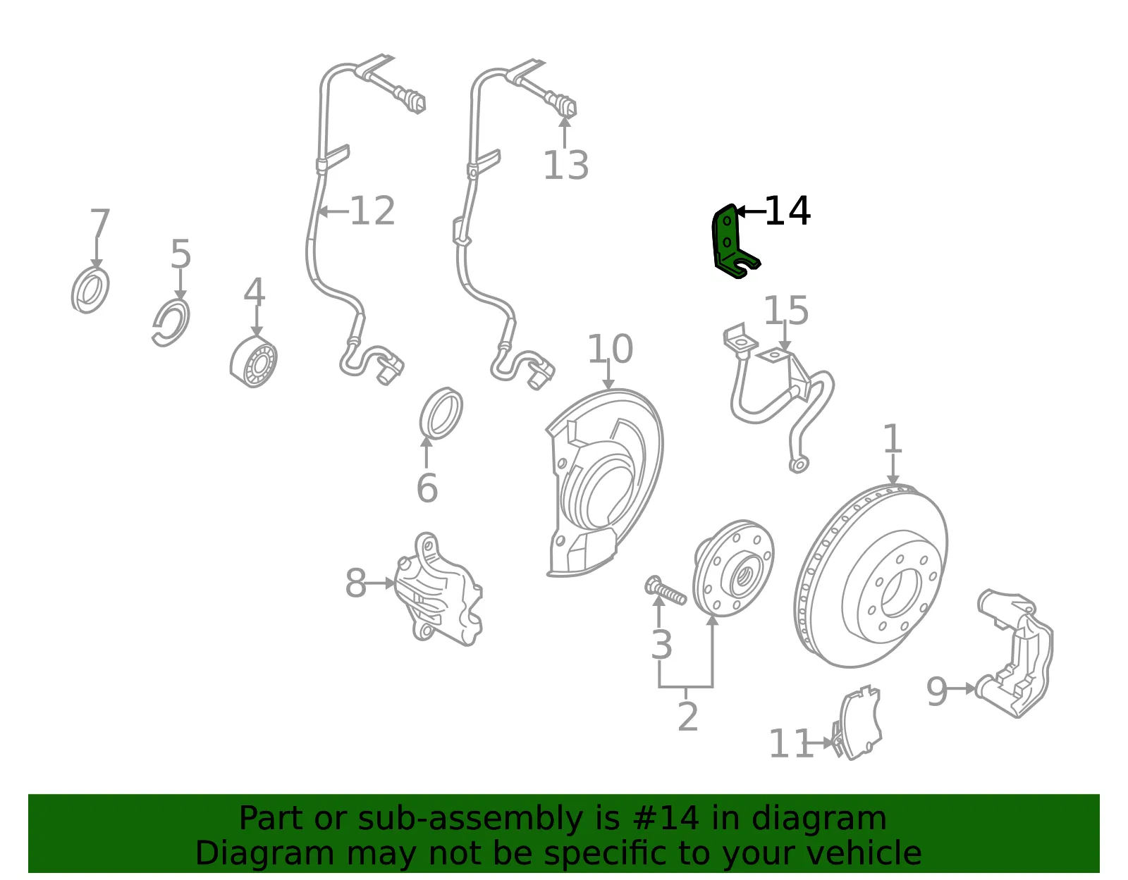 ABS Sensor Bracket - Volvo (30871450) - view 2