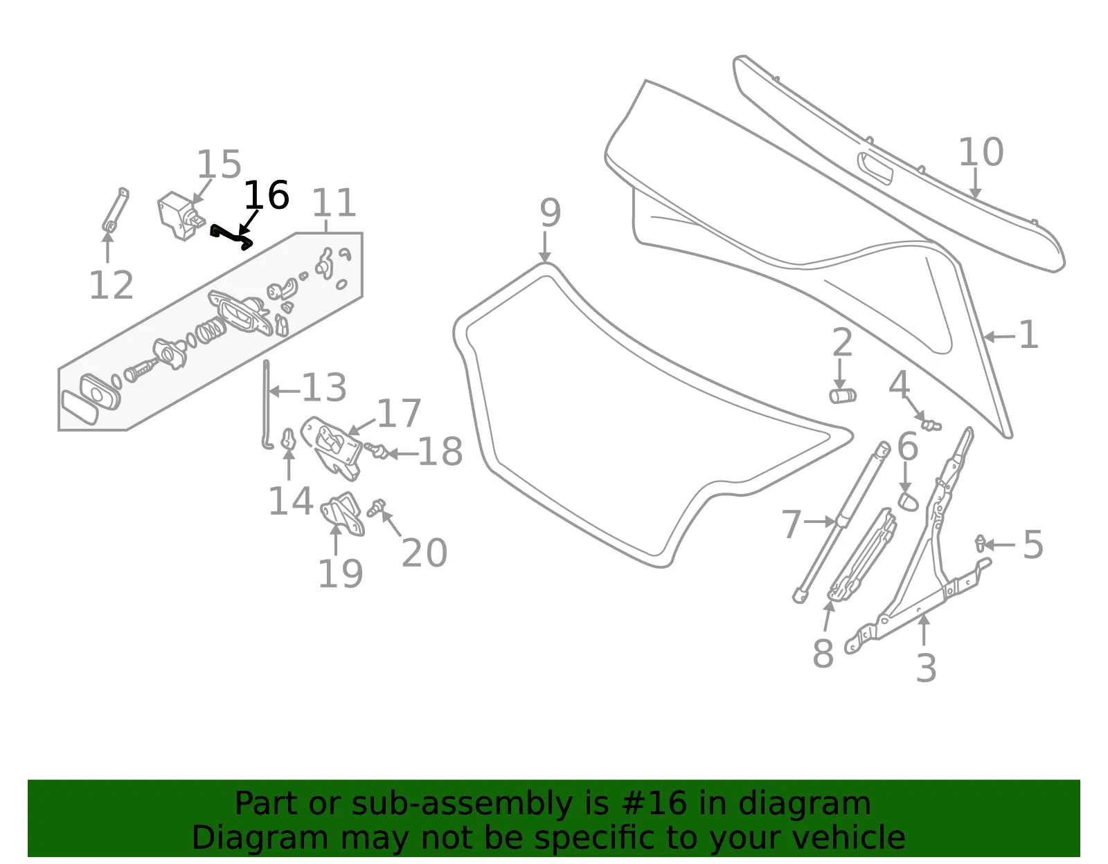 Lock Actuator Link - Volvo (30896921) - view 2
