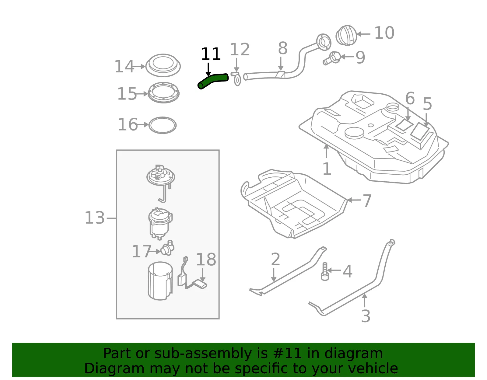 Connector Hose - Kia (31036-FD500) - view 2