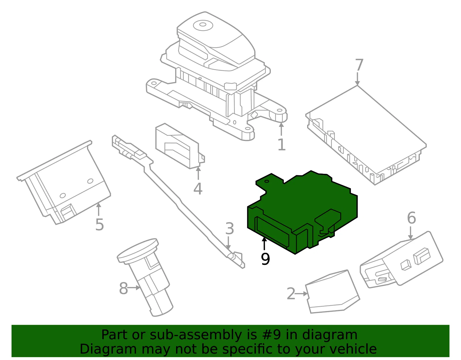 Control Module - Nissan (31038-5MP0A) - view 2