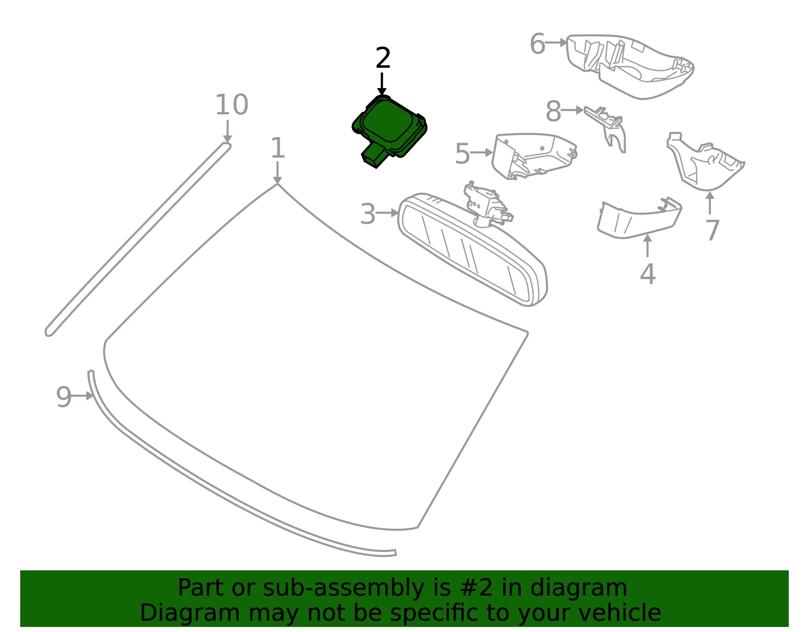 Rain Sensor - Volvo (31214359) - view 2
