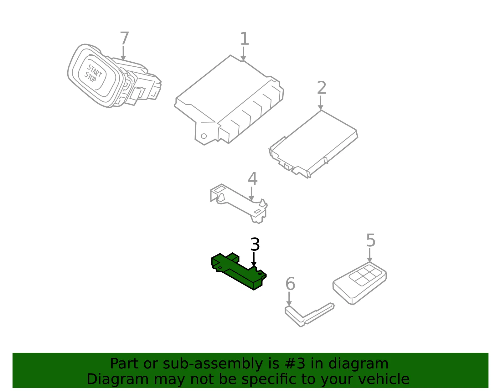Keyless Entry Antenna - Volvo (31268484) - view 3