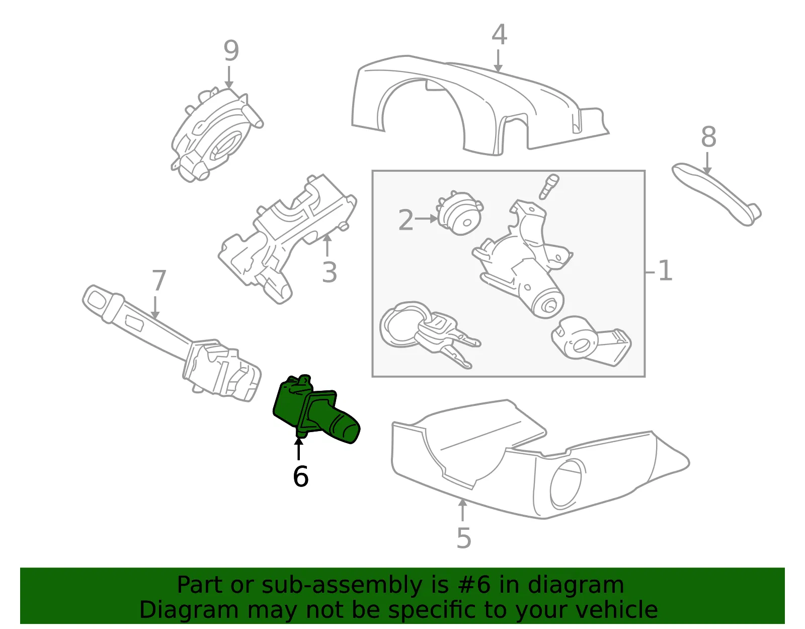 Wiper Switch - Volvo (31268567) - view 3
