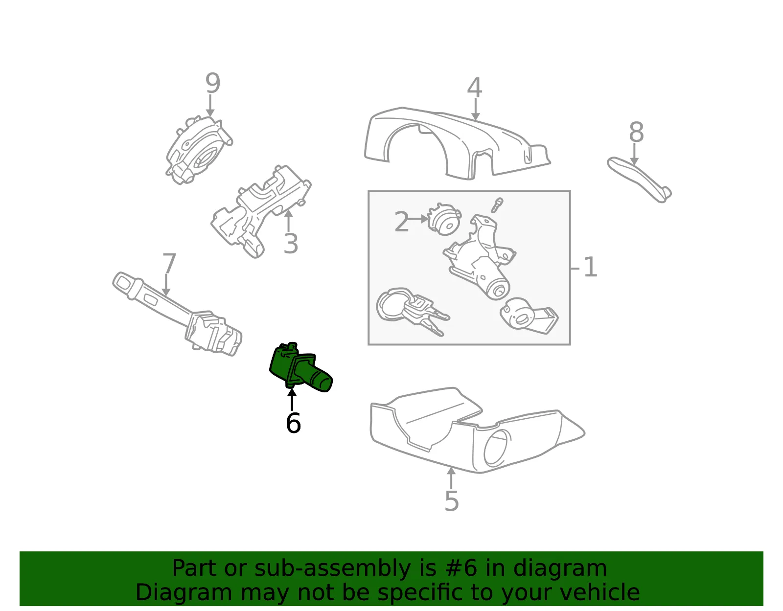 Wiper Switch - Volvo (31268569) - view 2