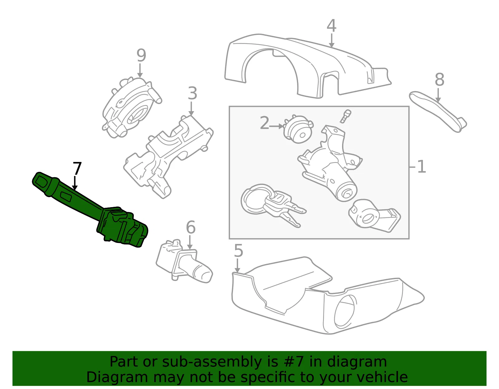 Combination Switch - Volvo (31268576) - view 2