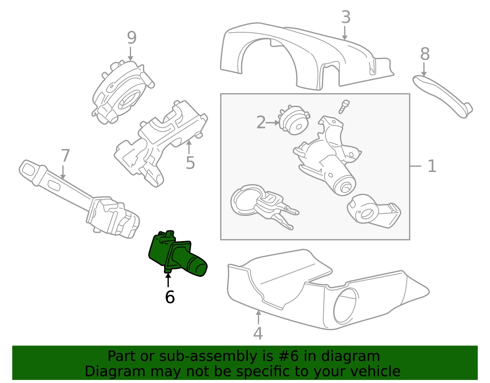 Wiper Switch - Volvo (31268579) - view 3