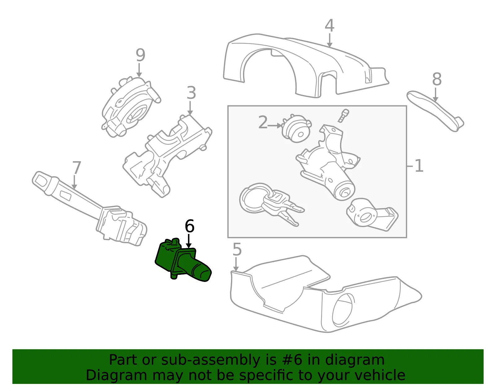 Wiper Switch - Volvo (31268580) - view 3