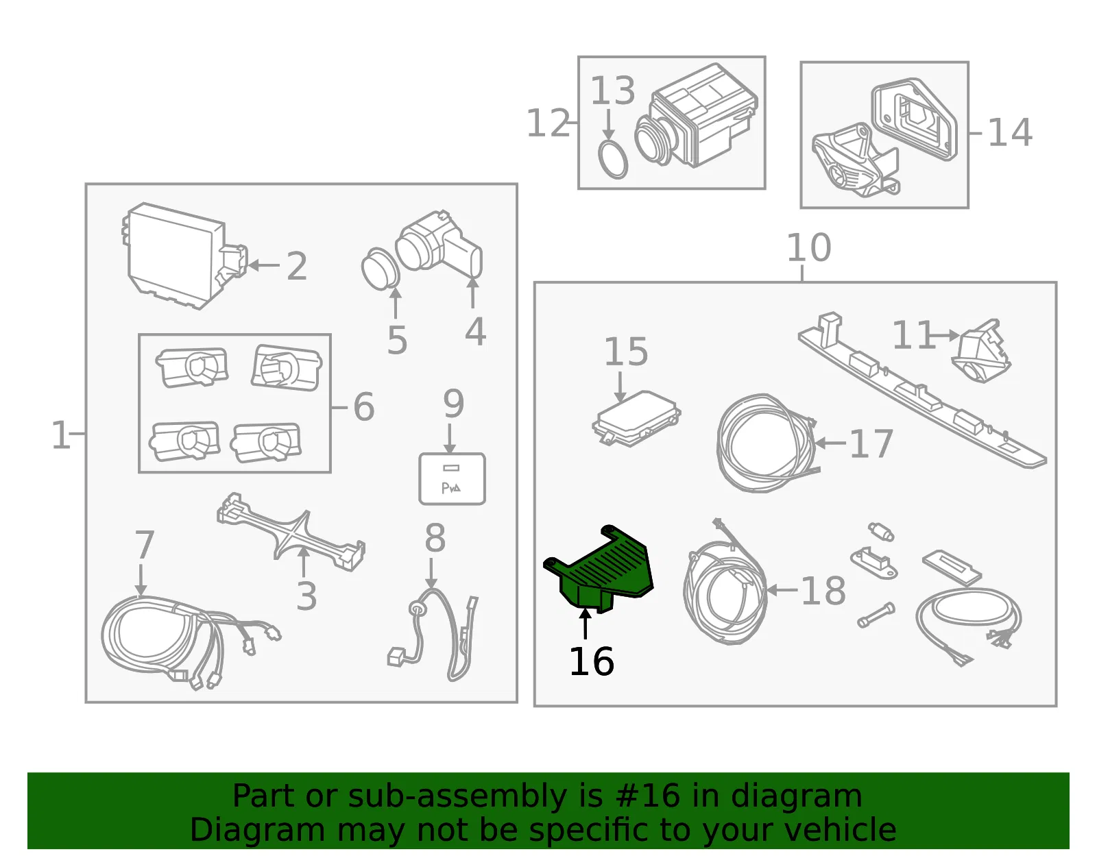 Parking Aid System Control Module Bracket - Volvo (31270088) - view 2