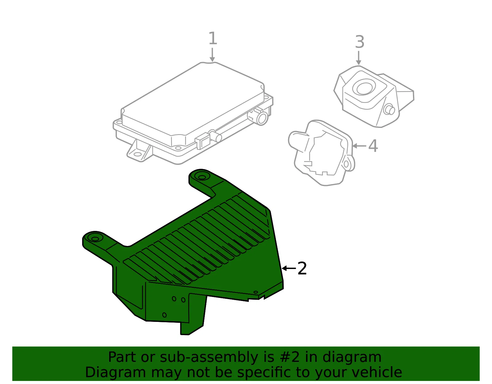 Control Module Bracket - Volvo (31270996) - view 2