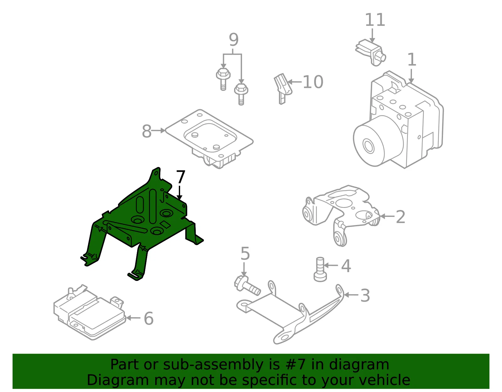 Control Module Mount Bracket - Volvo (31272139) - view 2