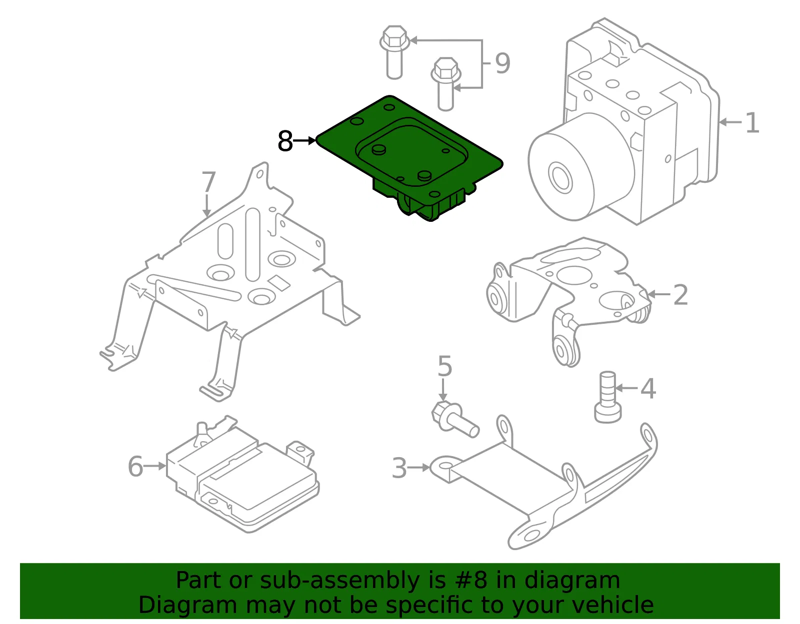 ABS Deceleration Sensor - Volvo (31275191) - view 2