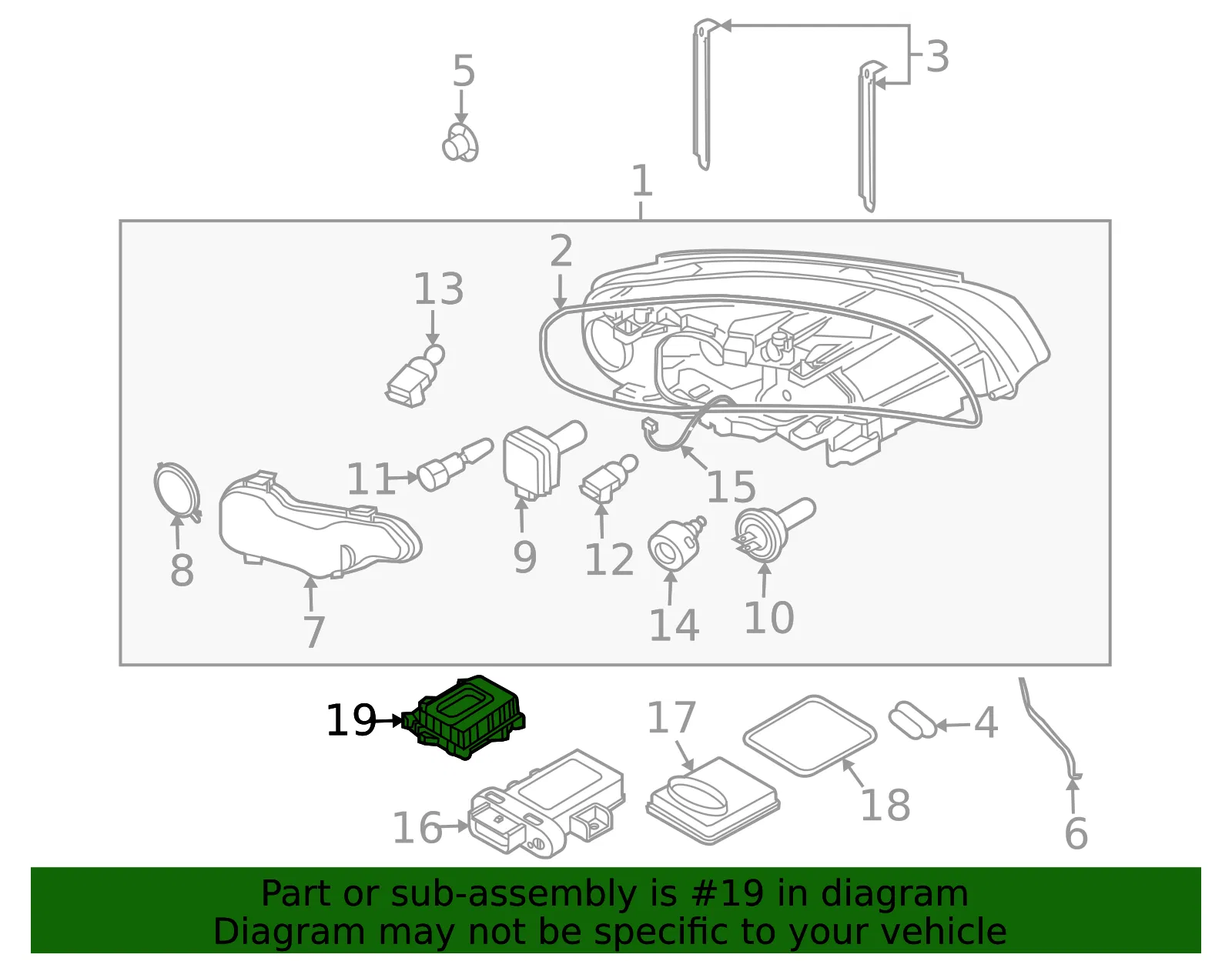 Control Module - Driver's Side (LH) - Volvo (31283921) - view 3