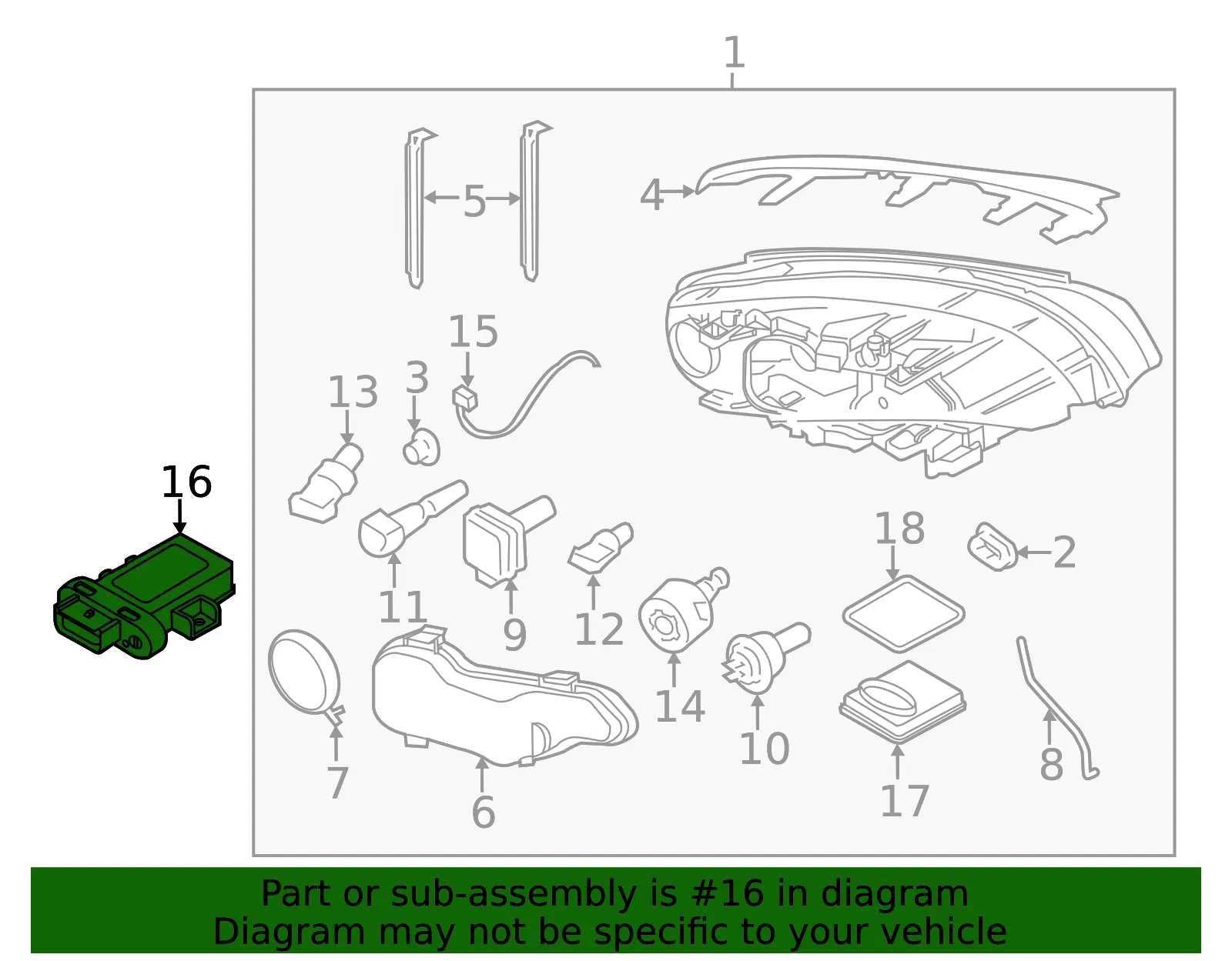 Headlight Control Module - Volvo (31288566) - view 3