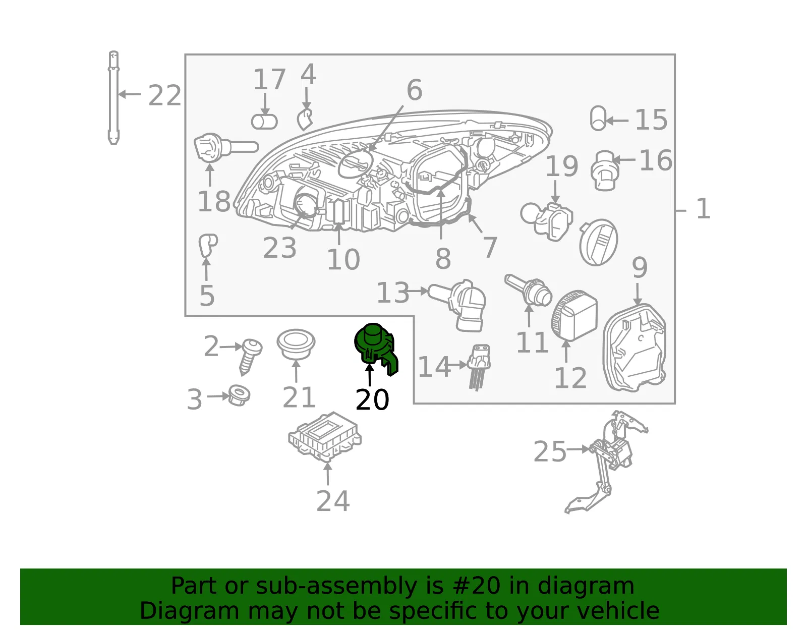 Headlight Bulb Cap - Volvo (31290538) - view 2