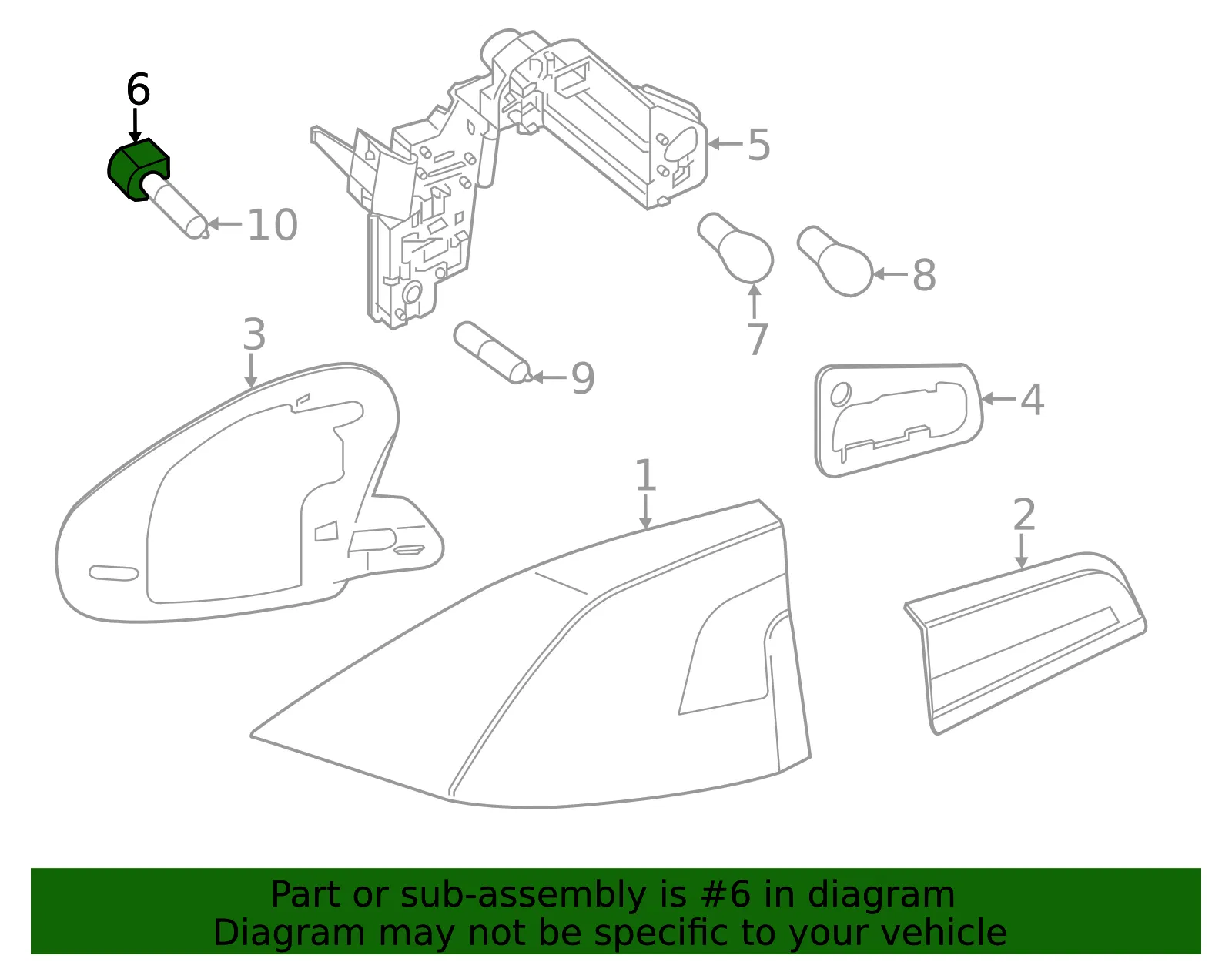 Back Up Light Socket - Volvo (31294217) - view 2