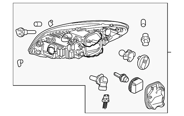 Headlamp Assembly - Passenger Side (RH) - Volvo (31294554)