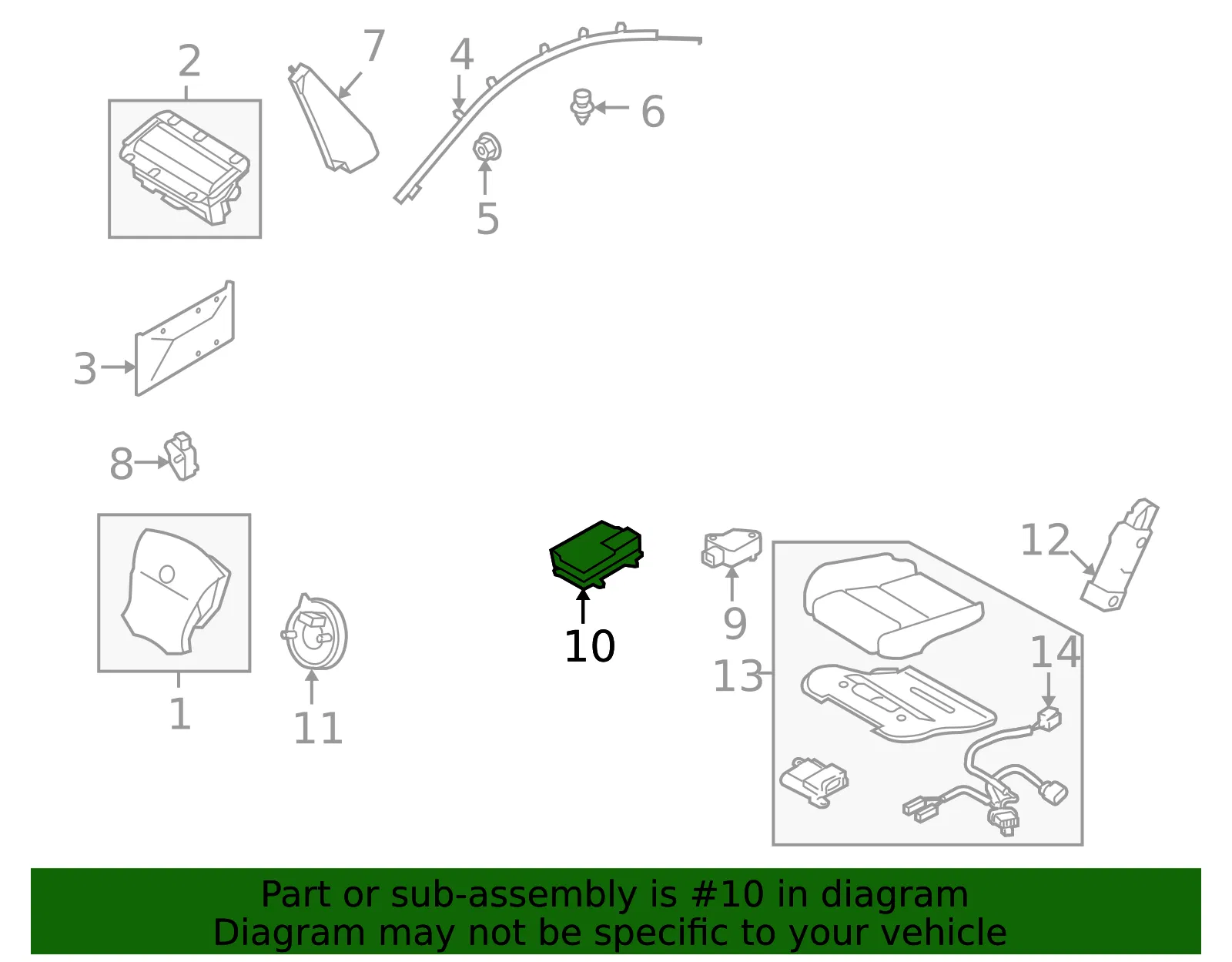 Air Bag Control Module - Volvo (31295741) - view 2