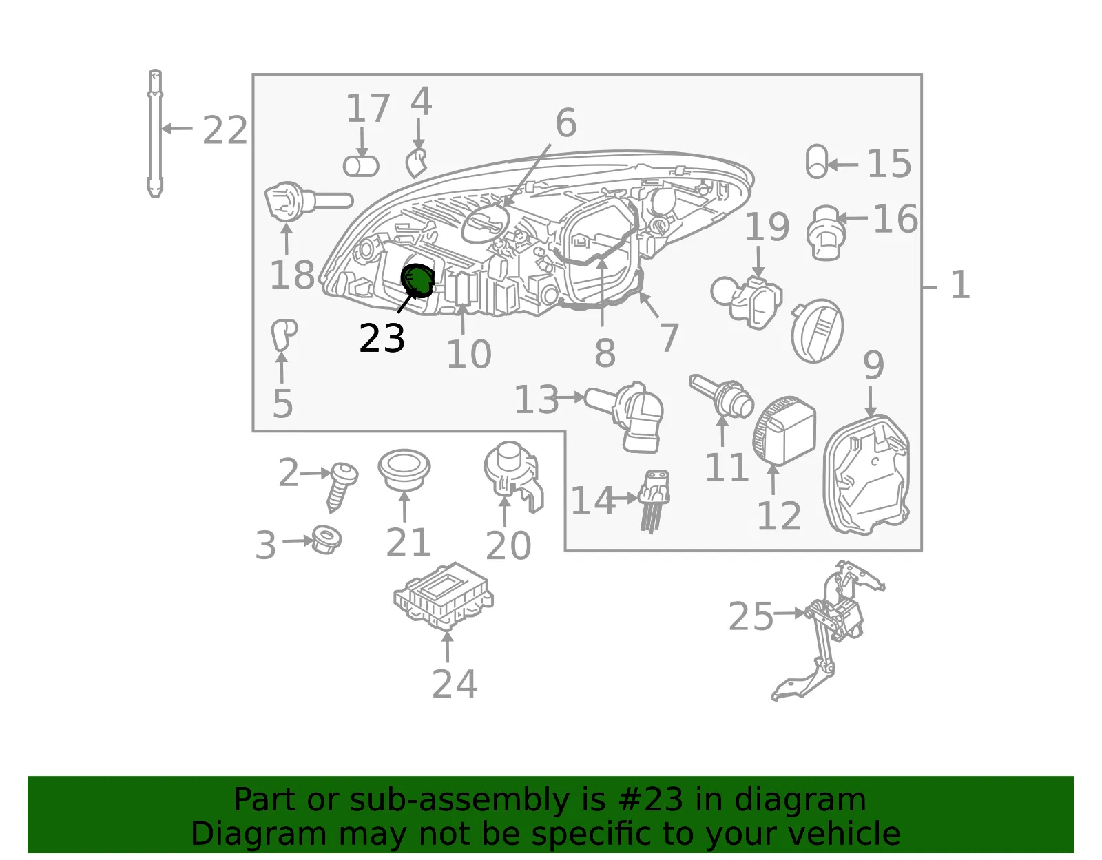 Headlight Control Module - Volvo (31297423) - view 2
