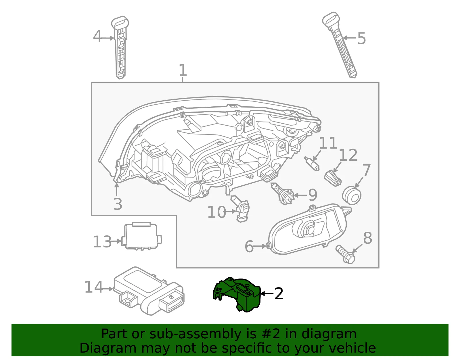 Headlight Bracket - Volvo (31297912) - view 3