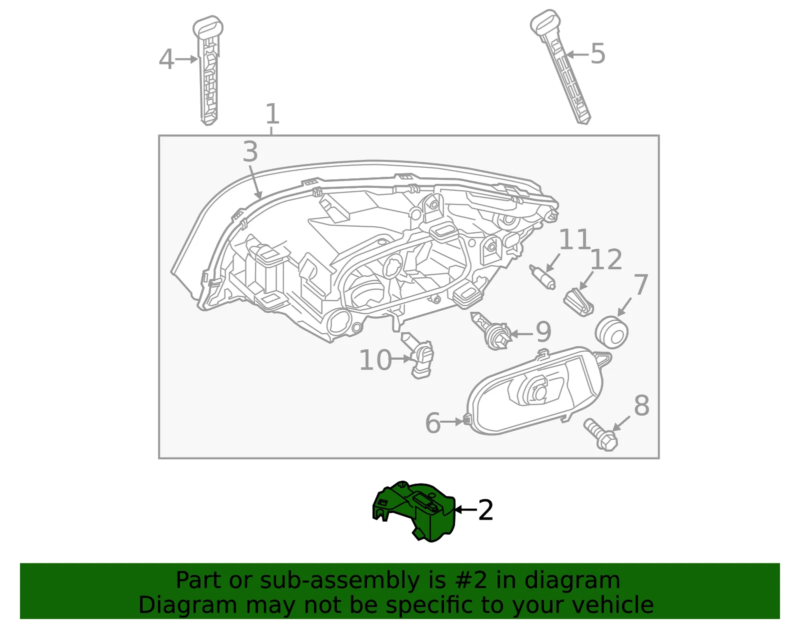 Headlight Bracket - Volvo (31297913) - view 3