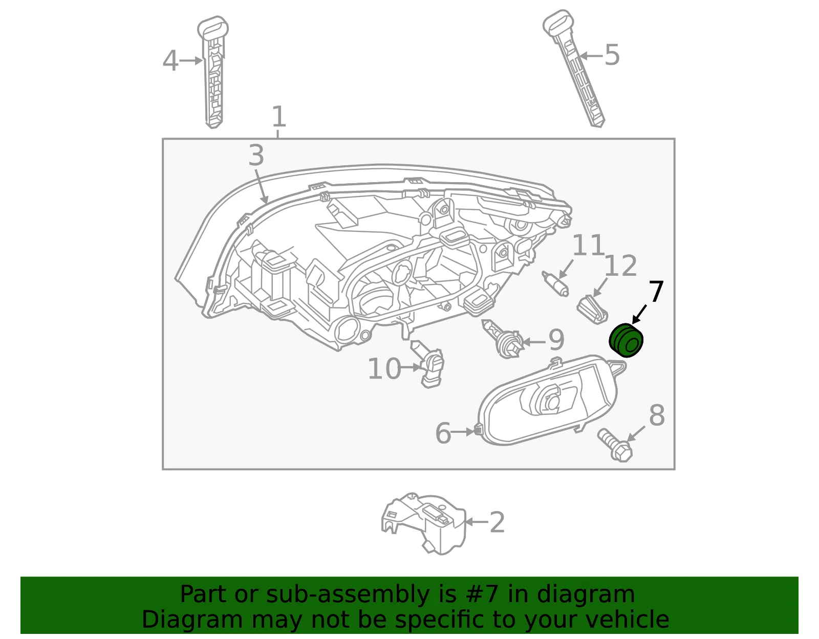 Headlight Bulb Cap - Volvo (31297945) - view 2
