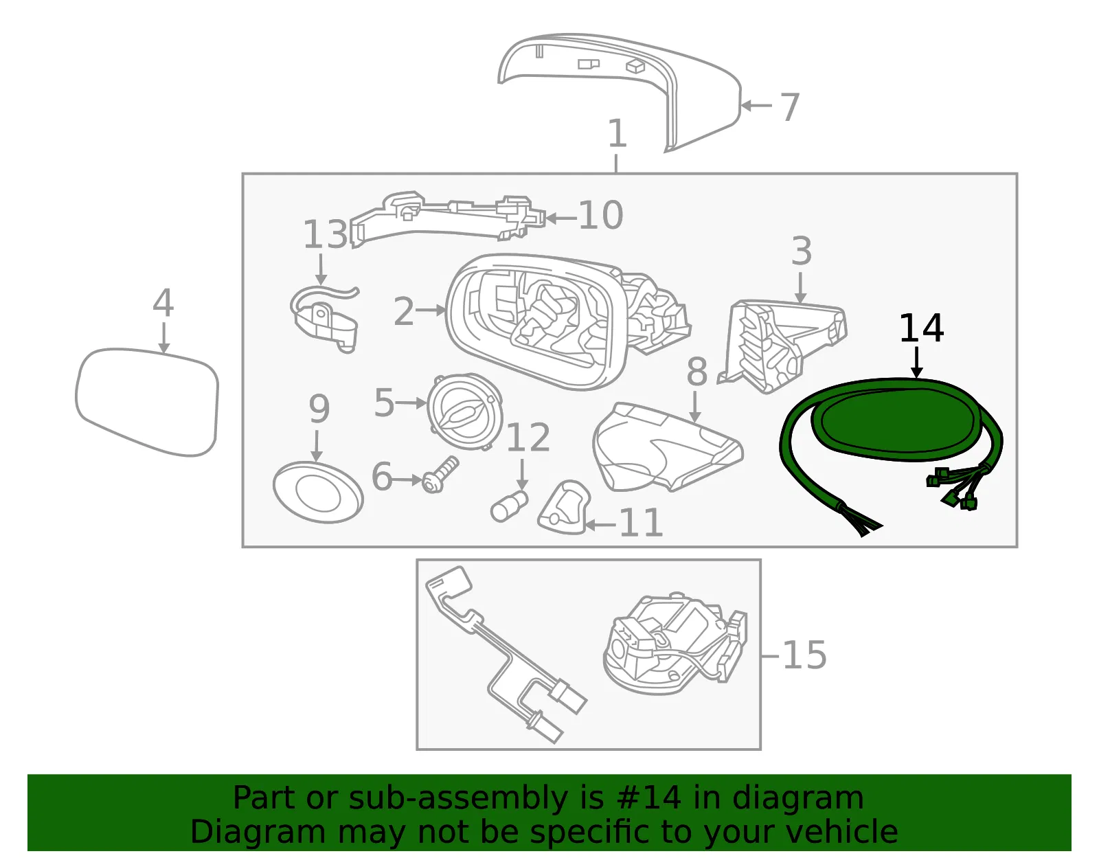 Wire Harness - Passenger Side (RH) - Volvo (31298929) - view 2