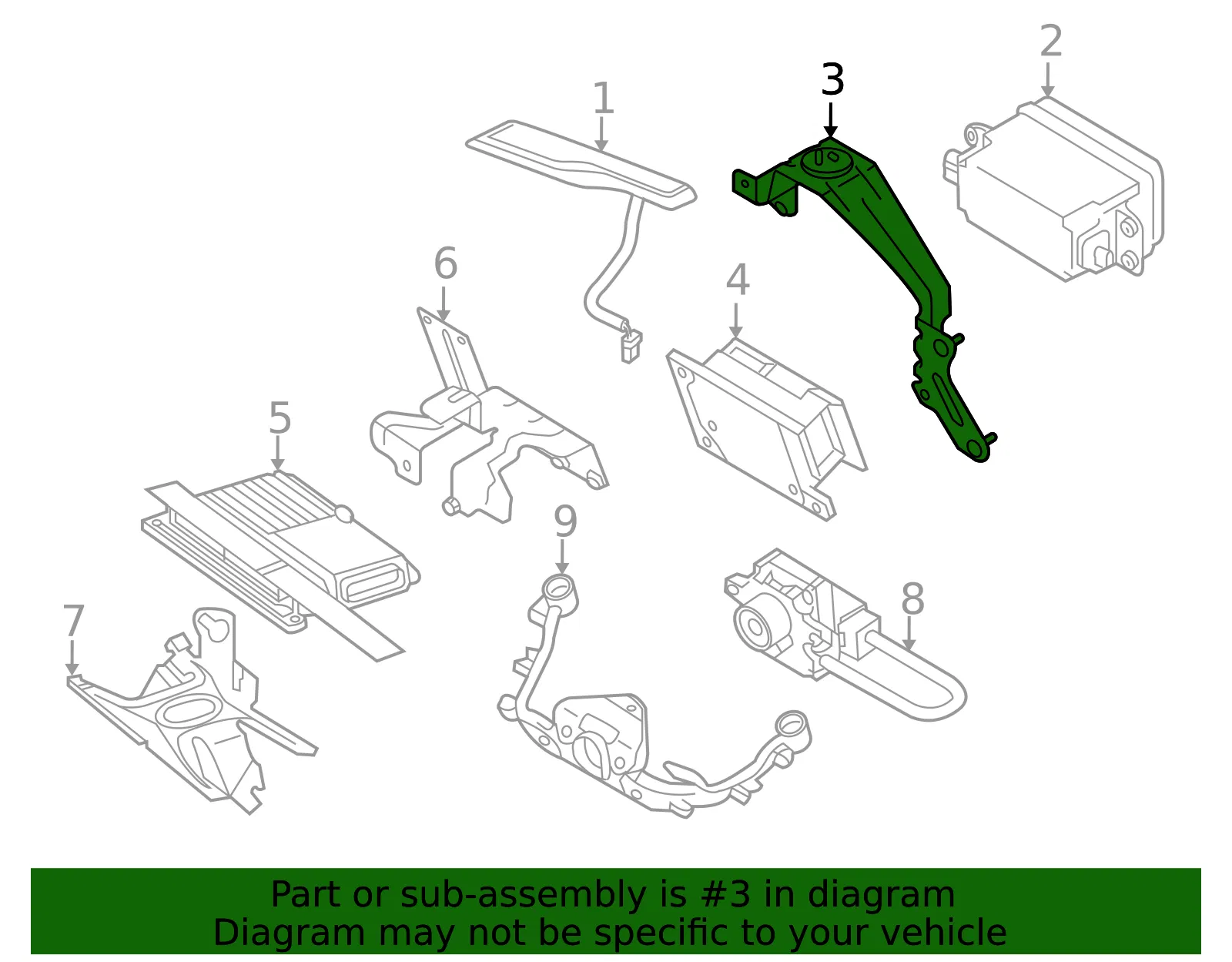 Distance Sensor Bracket - Volvo (31300546) - view 2