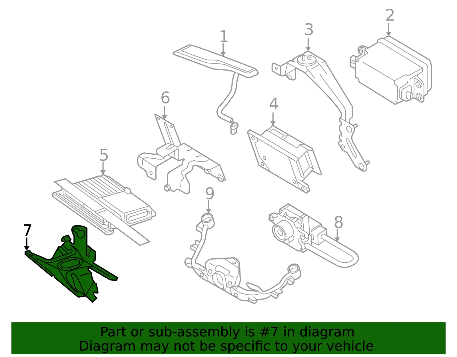 Control Module Bracket - Volvo (31313686) - view 2