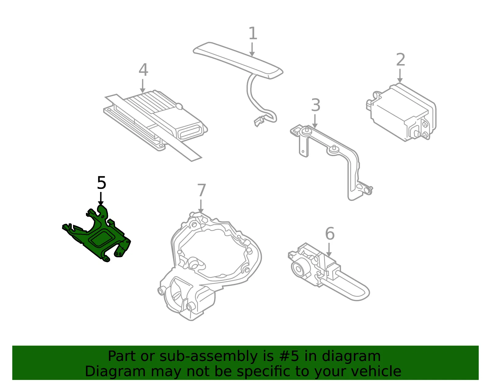Collision Avoidance Control Module Bracket - Volvo (31318934) - view 2
