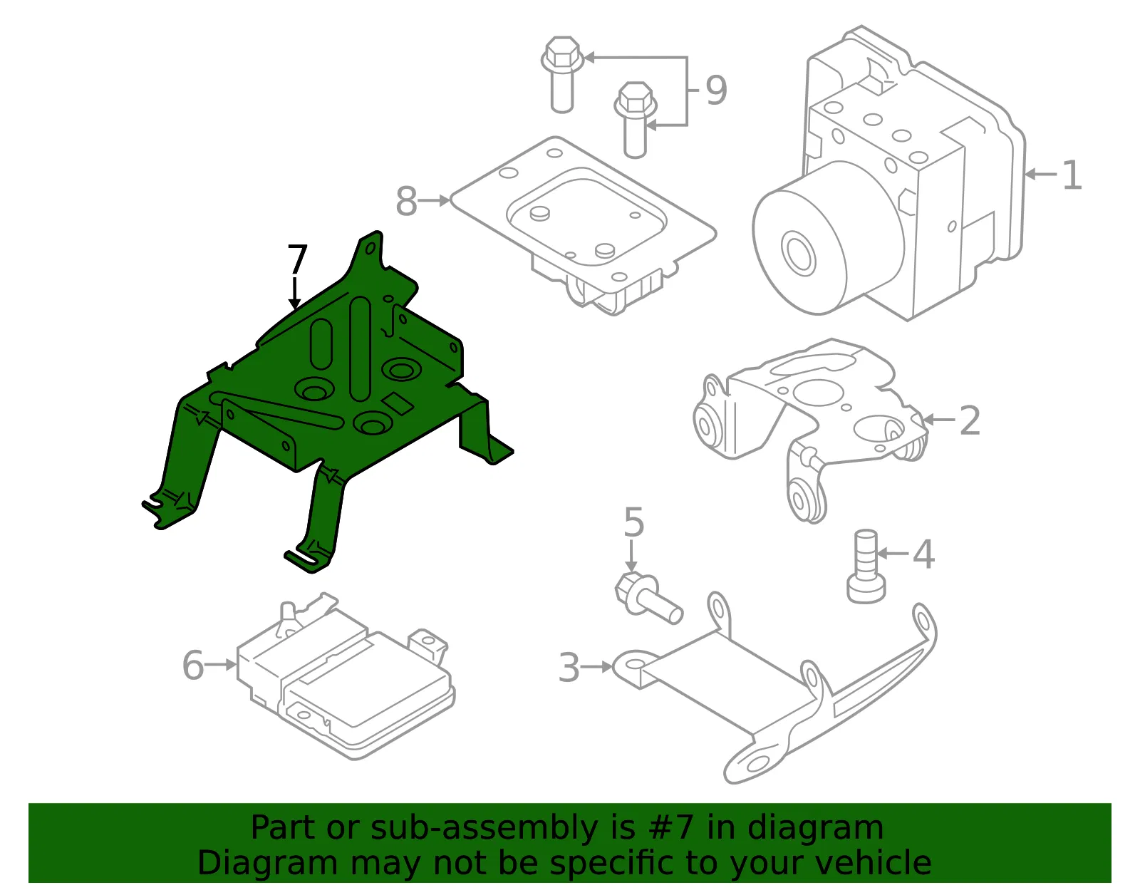 Control Module Bracket - Volvo (31318970) - view 2