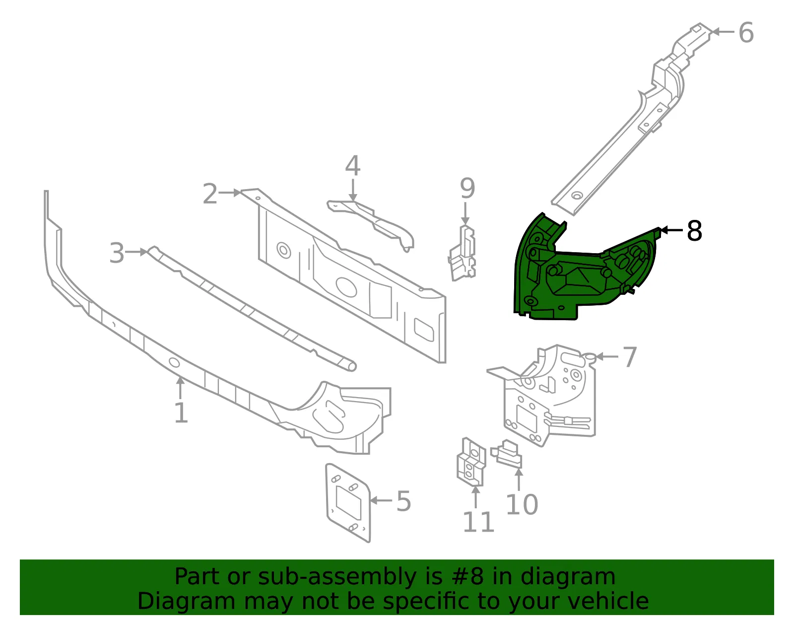 Tail Lamp Panel - Volvo (31322694) - view 2