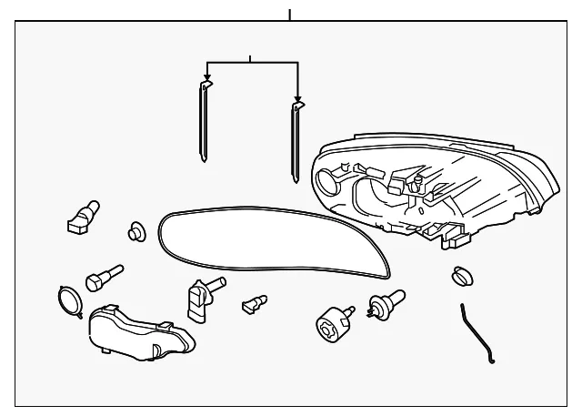 Headlamp Assembly - Driver's Side (LH) - Volvo (31323064)