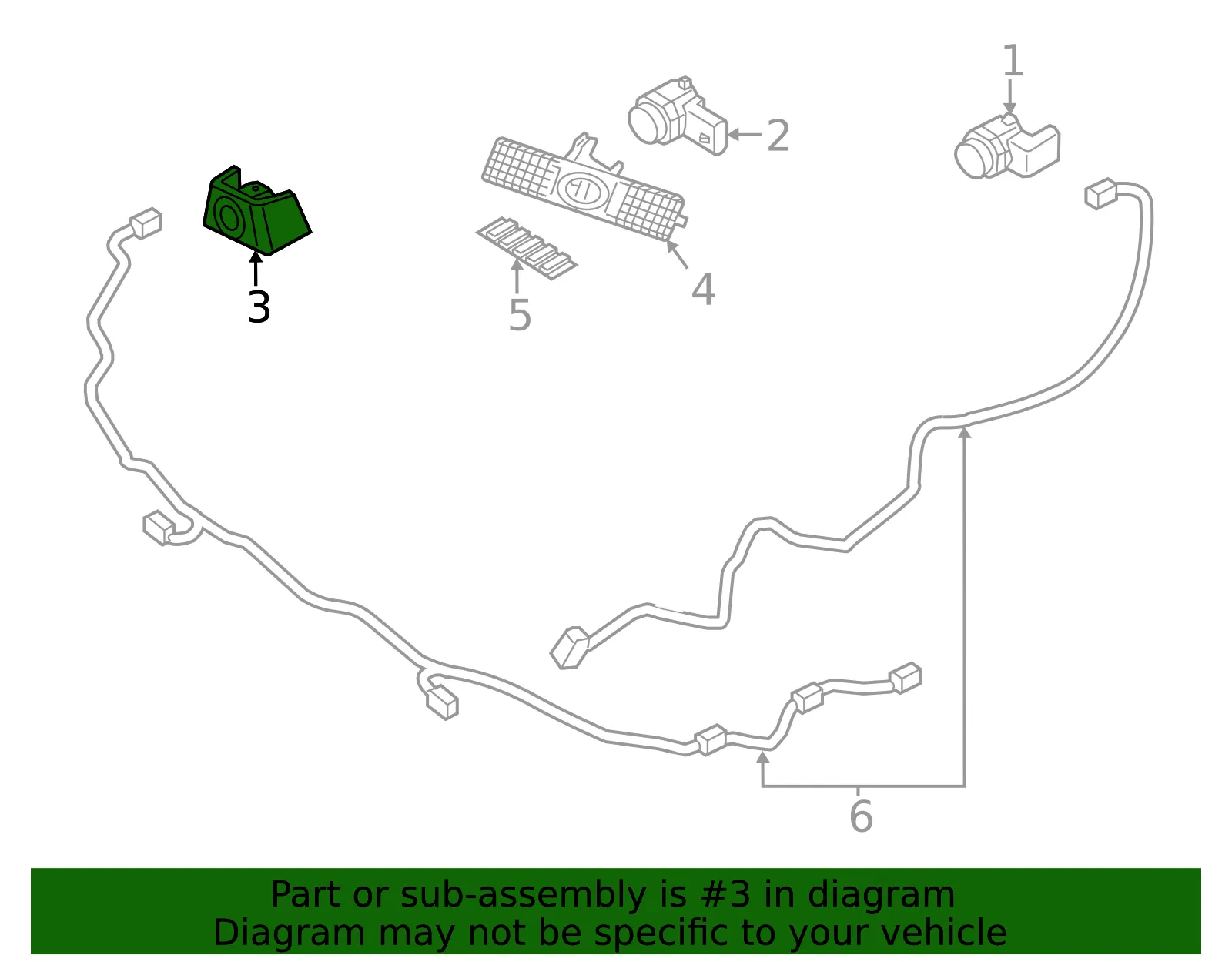 Park Sensor Retainer Bracket - Volvo (31323857) - view 2