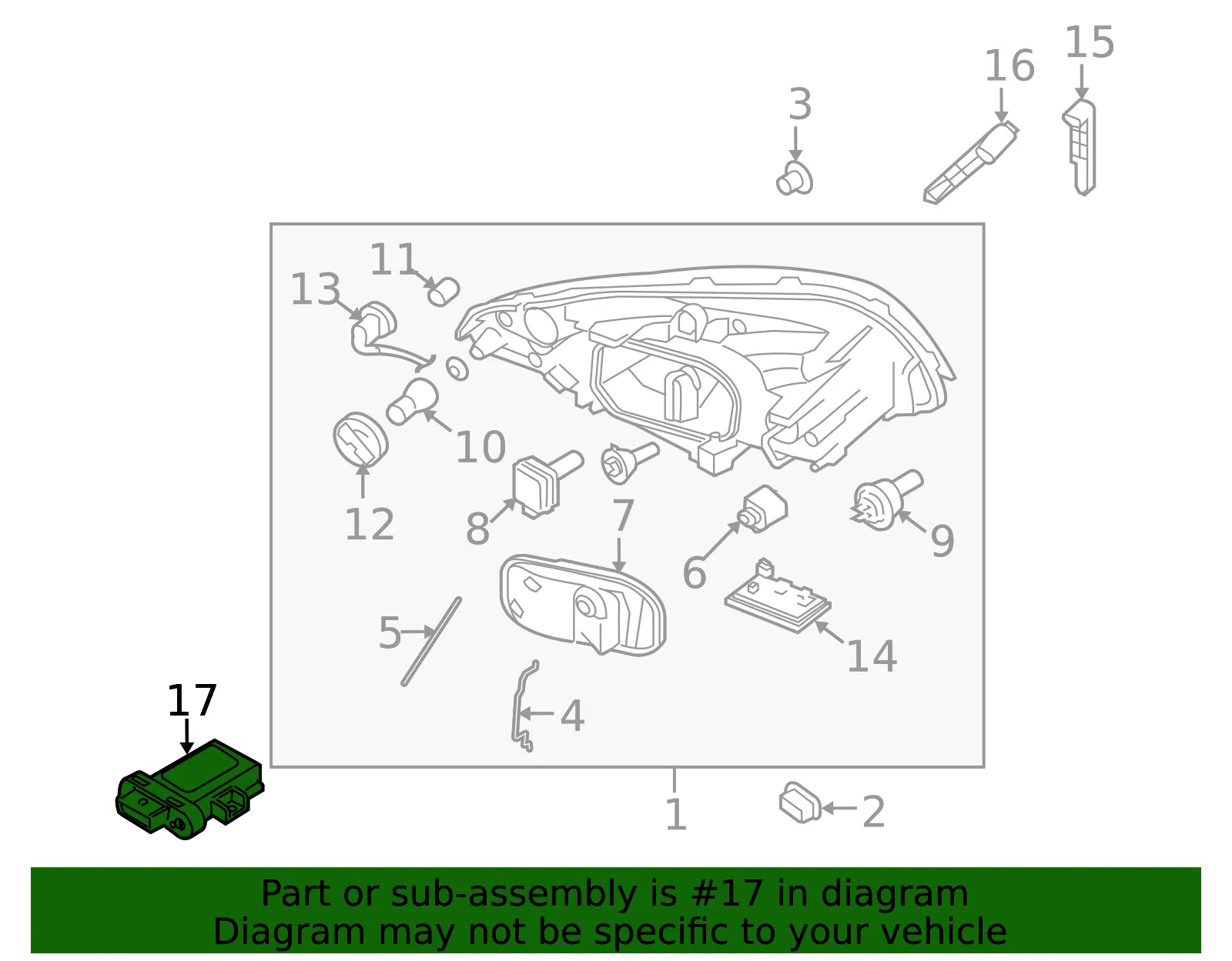 Headlight Control Module - Volvo (31324608) - view 2
