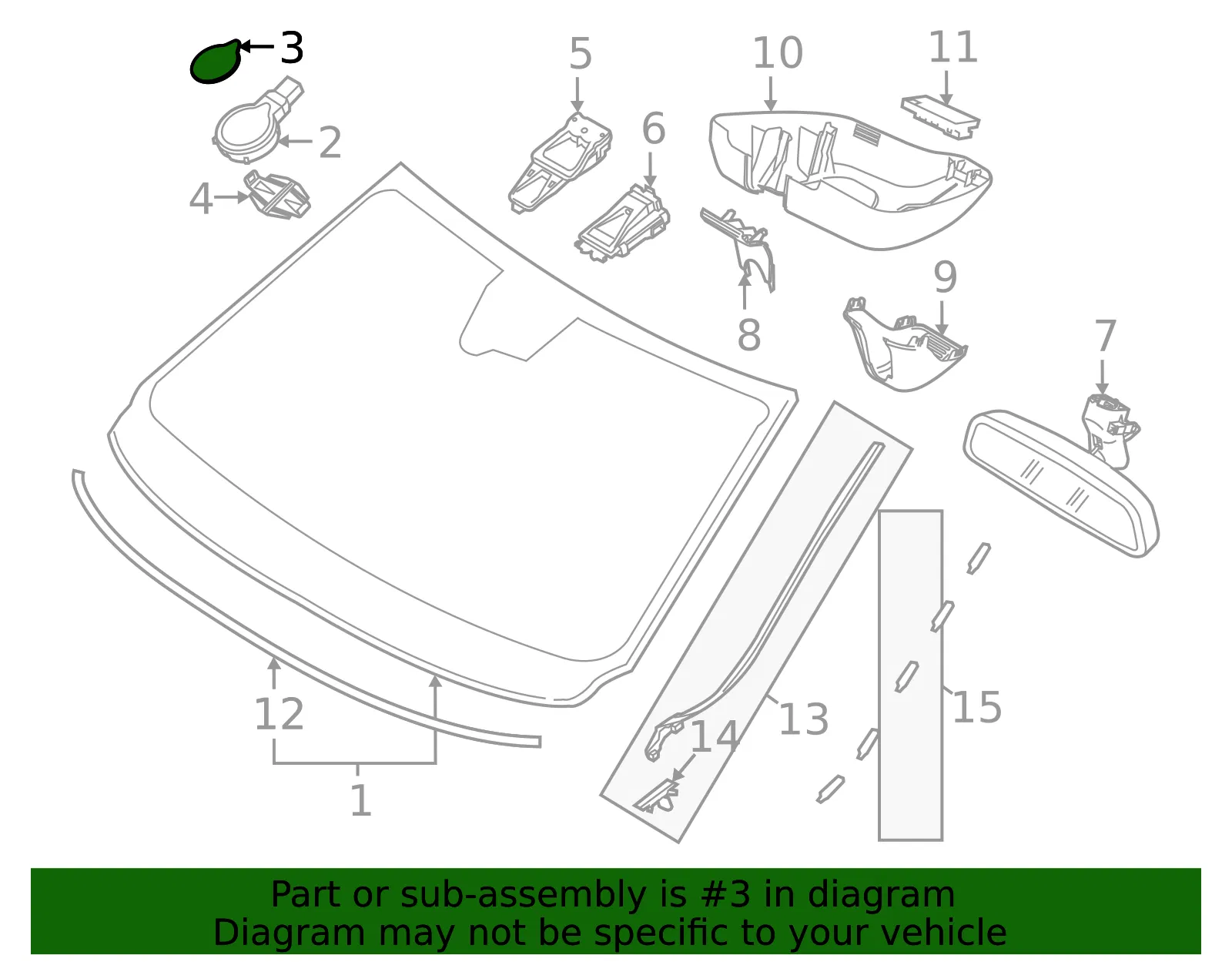 Rain Sensor Seal - Volvo (31327376) - view 3