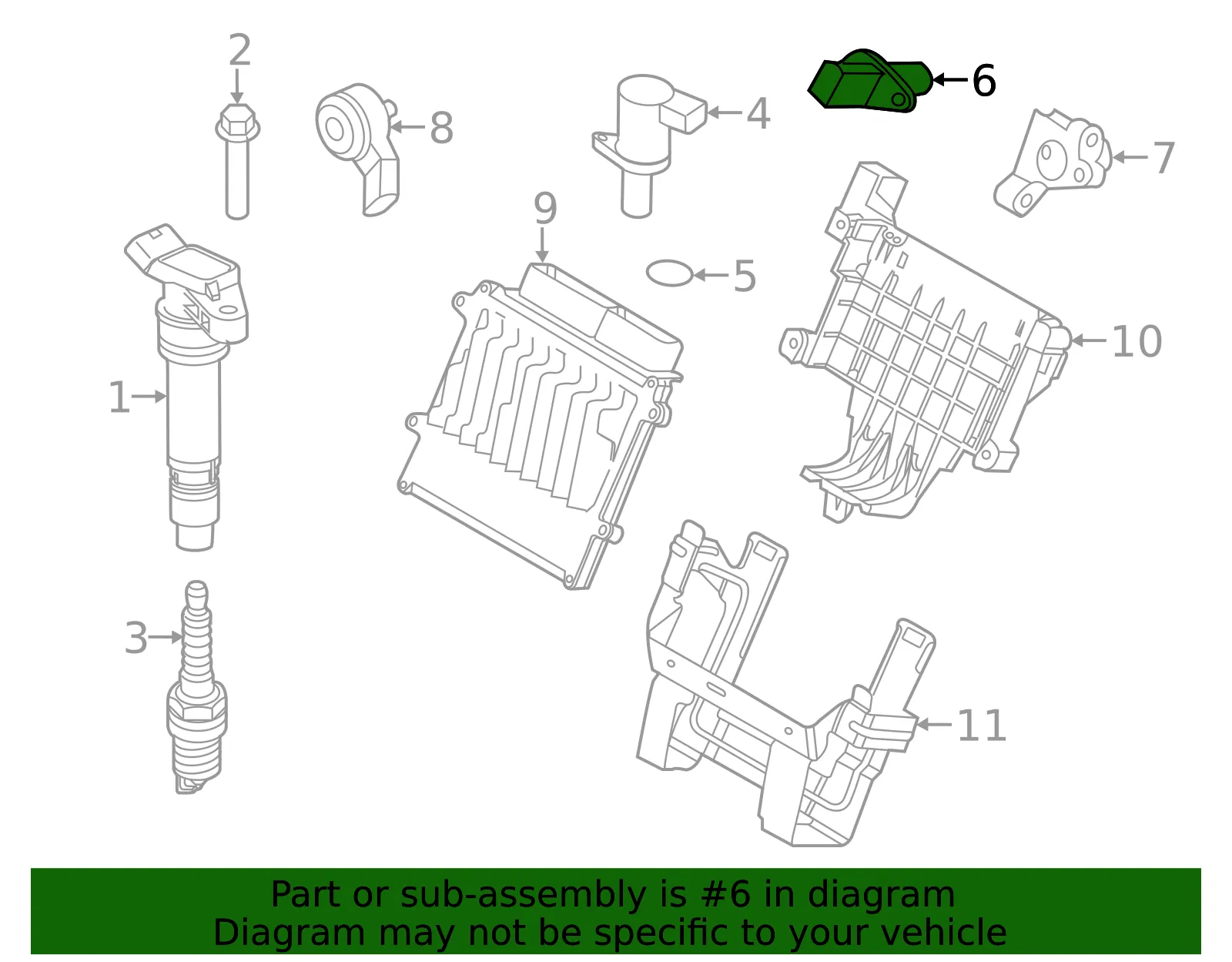 Engine Crankshaft Position Sensor - Volvo (31331753) - view 2