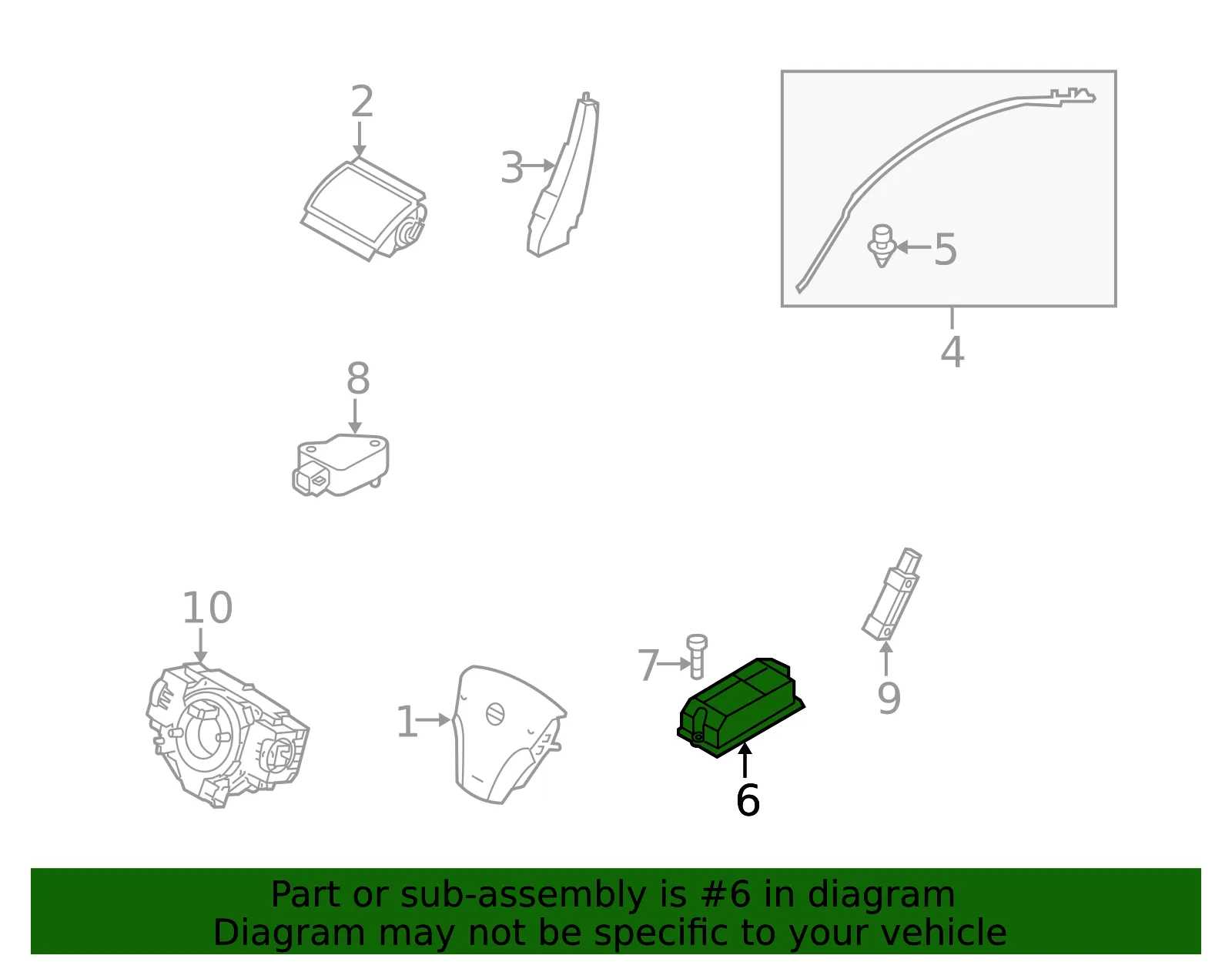 Air Bag Control Module - Volvo (31334738) - view 3
