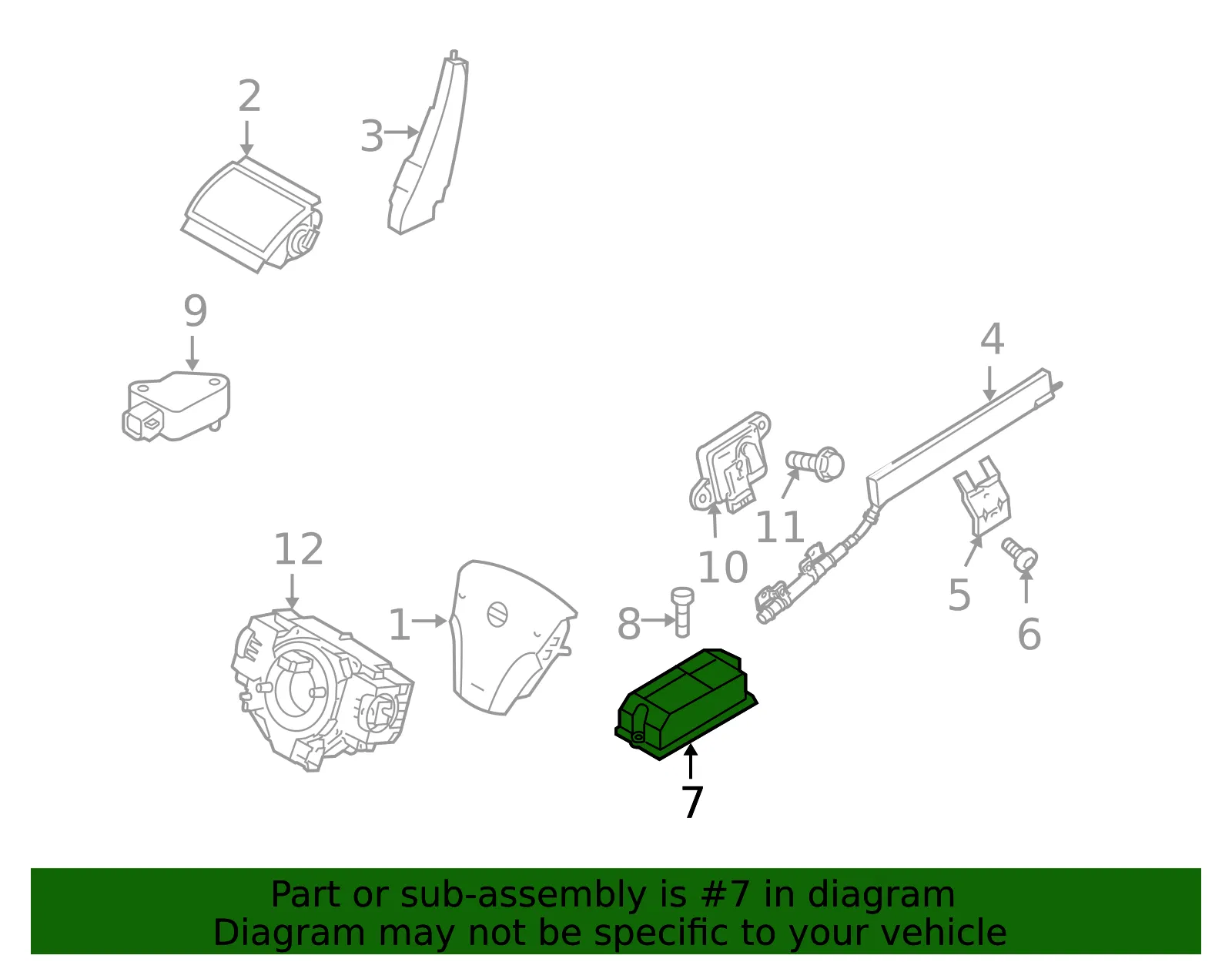 Air Bag Control Module - Volvo (31334739) - view 3